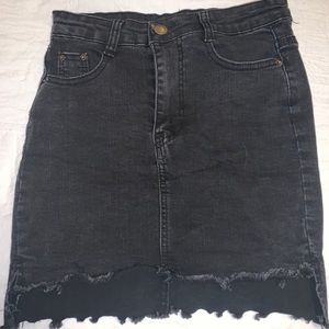 Black mini skirt